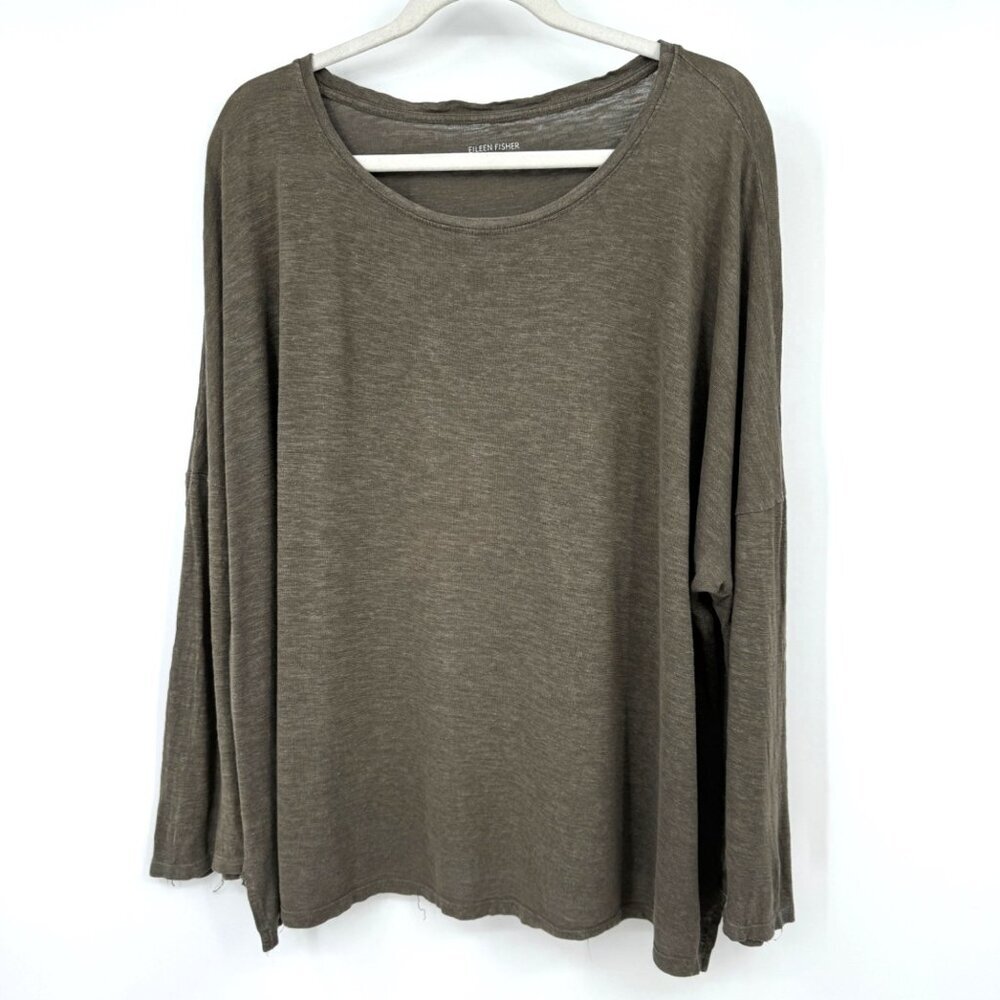Eileen Fisher Crew Neck Tops for Women Size XL Hemp Organic Cotton